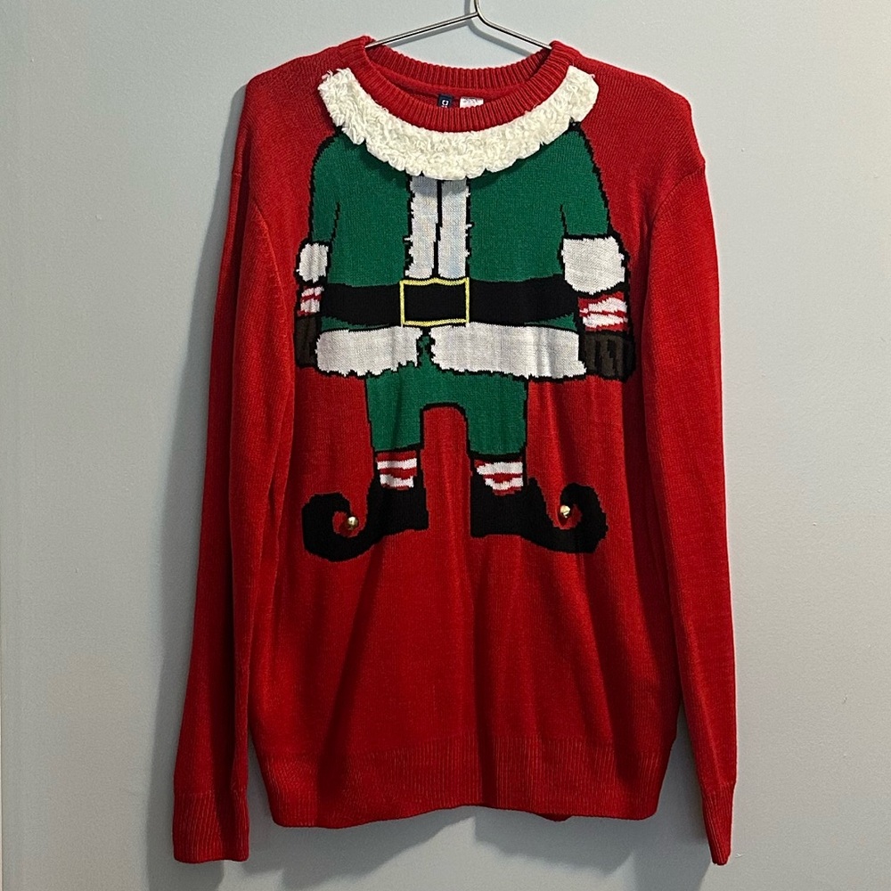 Ugly funny Christmas Sweater red elf from h&m